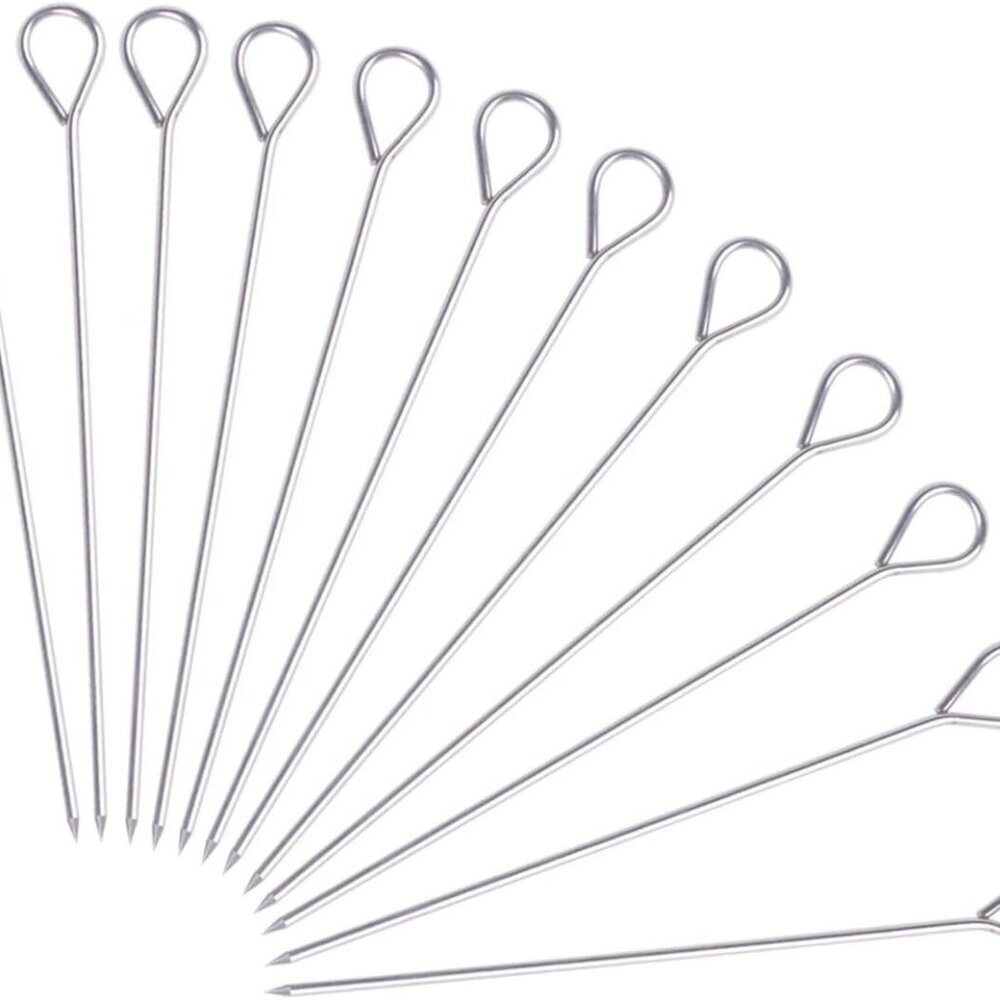 Turkey Lacers for Trussing Turkey,6 inches Stainless Steel metal skewers,Set of